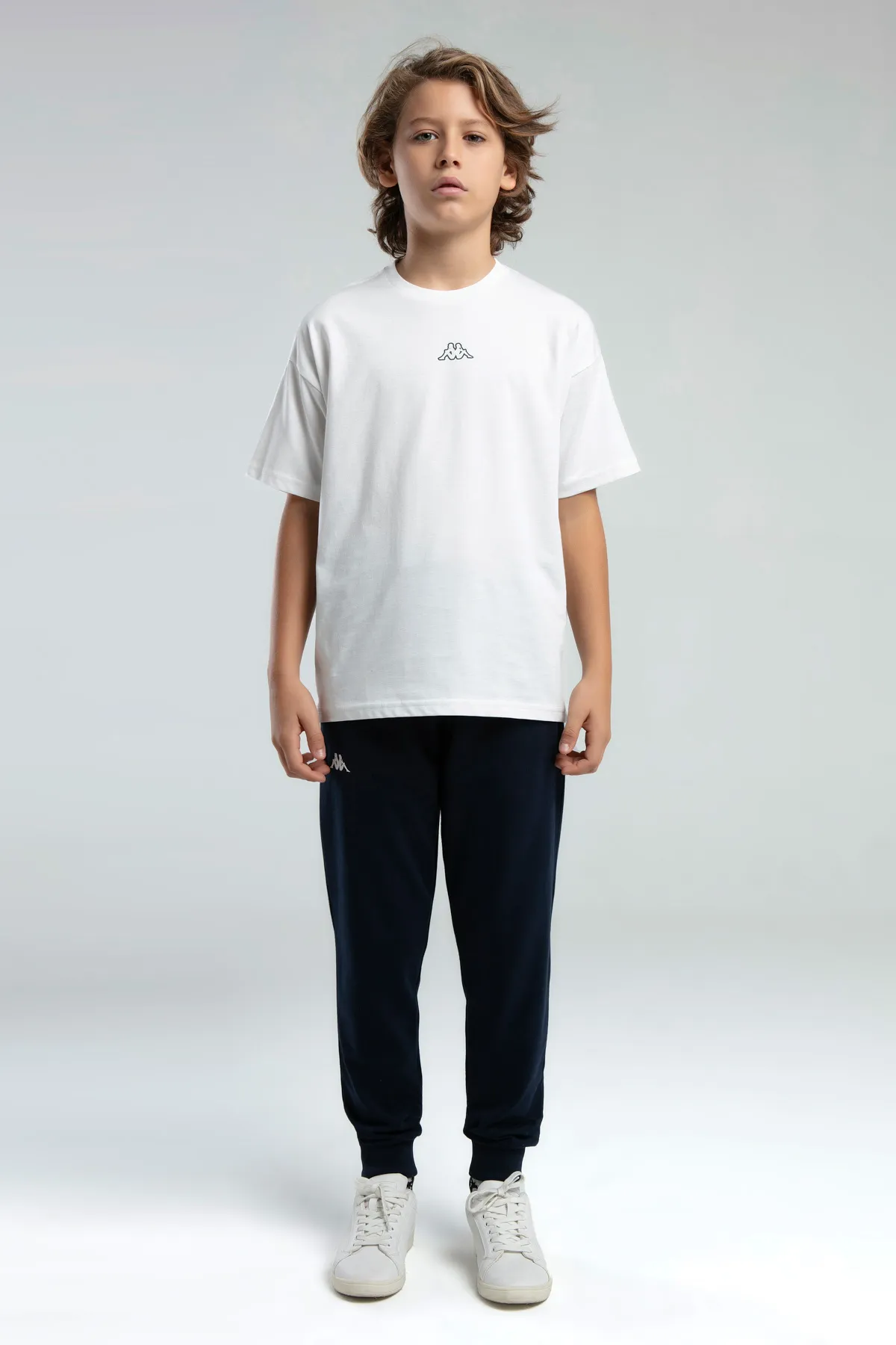 Beyaz Logo Johny Erkek Çocuk Beyaz Regular Fit Tişört