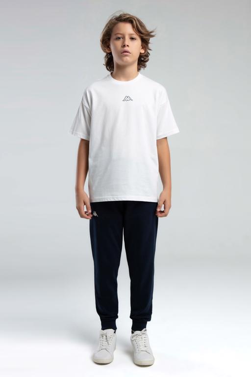 Beyaz Logo Johny Erkek Çocuk Beyaz Regular Fit Tişört - KAPPA® Türkiye