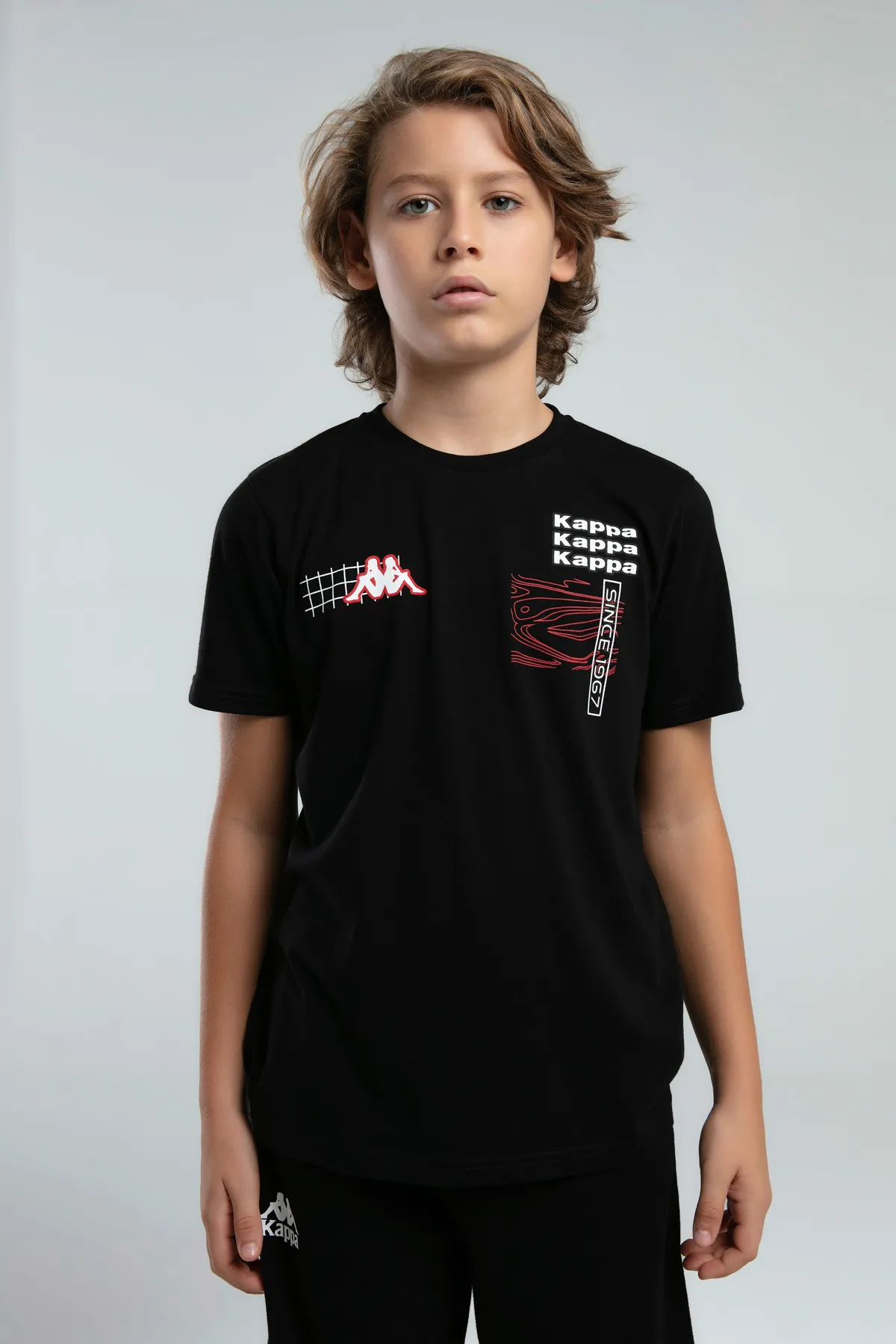 Siyah Logo Jonas Erkek Çocuk Siyah Regular Fit Tişört