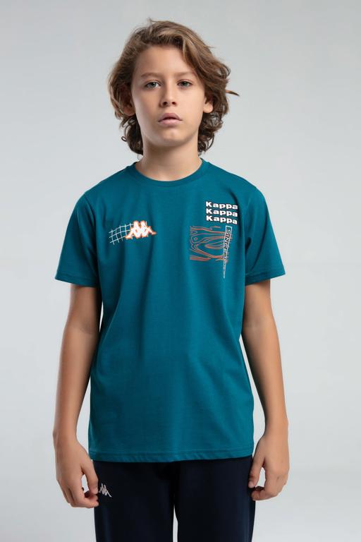 Yeşil Logo Jonas Erkek Çocuk Yeşil Regular Fit Tişört - KAPPA® Türkiye
