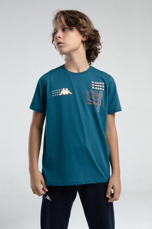 Yeşil Logo Jonas Erkek Çocuk Yeşil Regular Fit Tişört - KAPPA® Türkiye