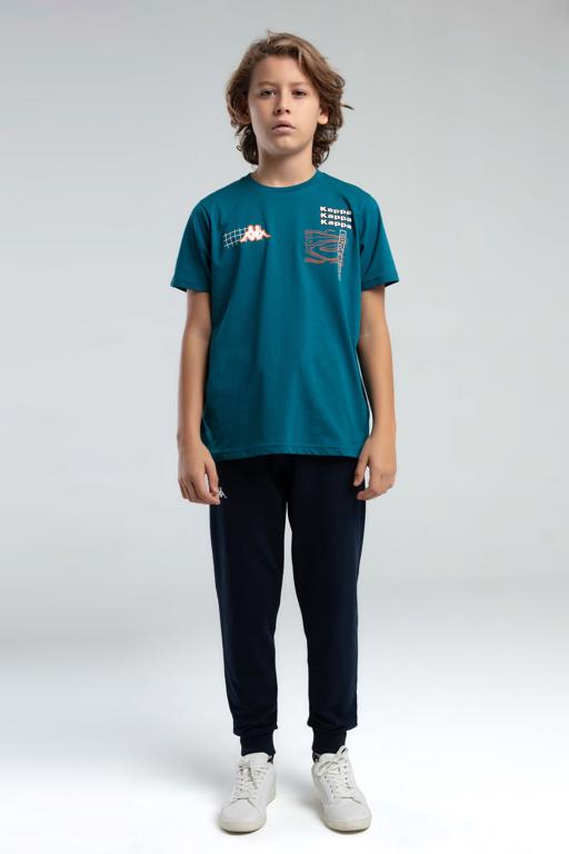 Yeşil Logo Jonas Erkek Çocuk Yeşil Regular Fit Tişört - KAPPA® Türkiye