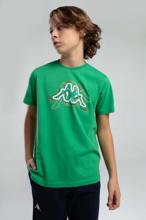 Yeşil Logo Jonathan Erkek Çocuk Yeşil Regular Fit Tişört - KAPPA® Türkiye