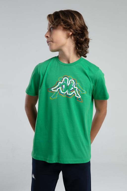 Yeşil Logo Jonathan Erkek Çocuk Yeşil Regular Fit Tişört - KAPPA® Türkiye