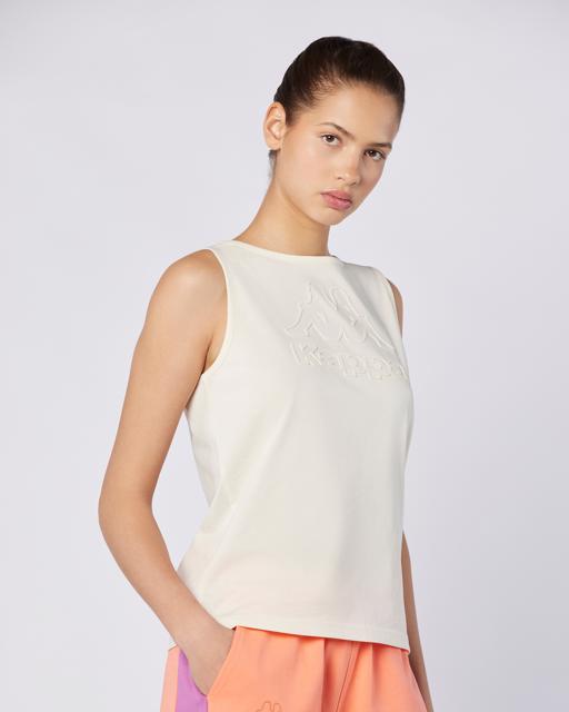 Beyaz Gria Tur Kadın Beyaz Regular Fit Atlet - KAPPA® Türkiye