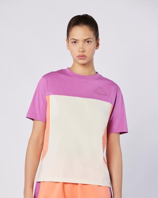 Pembe Giusa Tur Kadın Somon Regular Fit Tişört - KAPPA® Türkiye