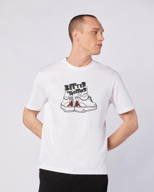Beyaz Glabu Tur Erkek Beyaz Regular Fit Tişört - KAPPA® Türkiye