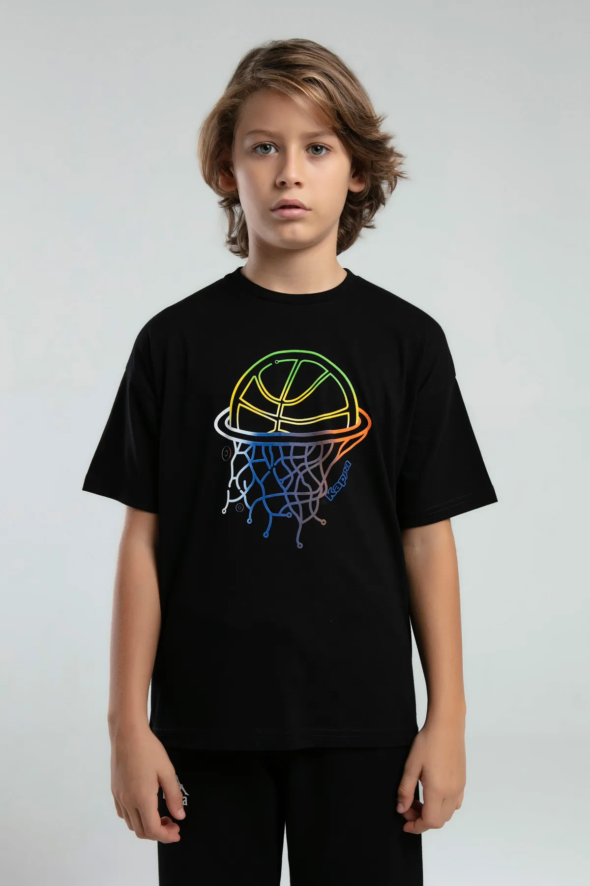 Siyah Logo Jos Erkek Çocuk Siyah Regular Fit Tişört