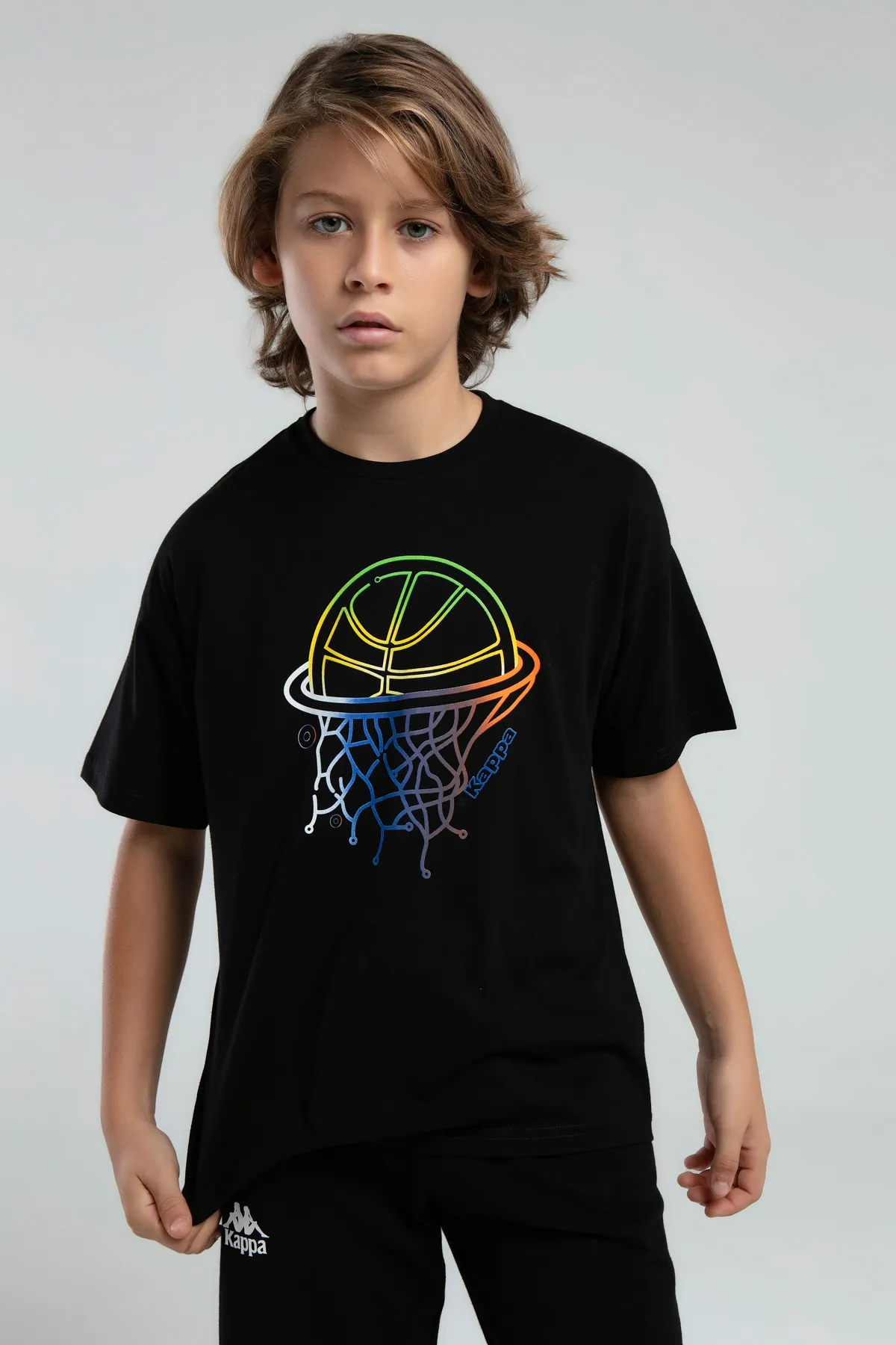 Siyah Logo Jos Erkek Çocuk Siyah Regular Fit Tişört