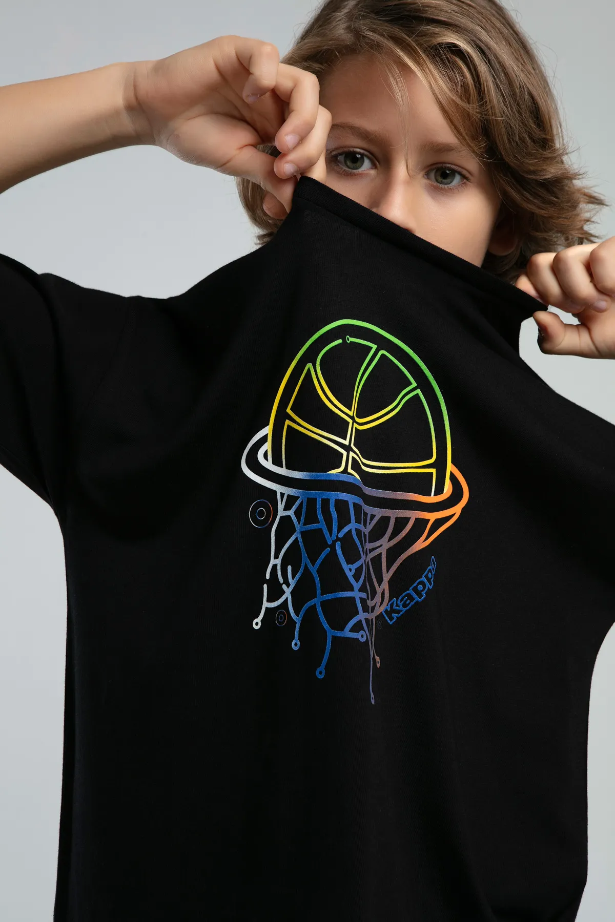 Siyah Logo Jos Erkek Çocuk Siyah Regular Fit Tişört