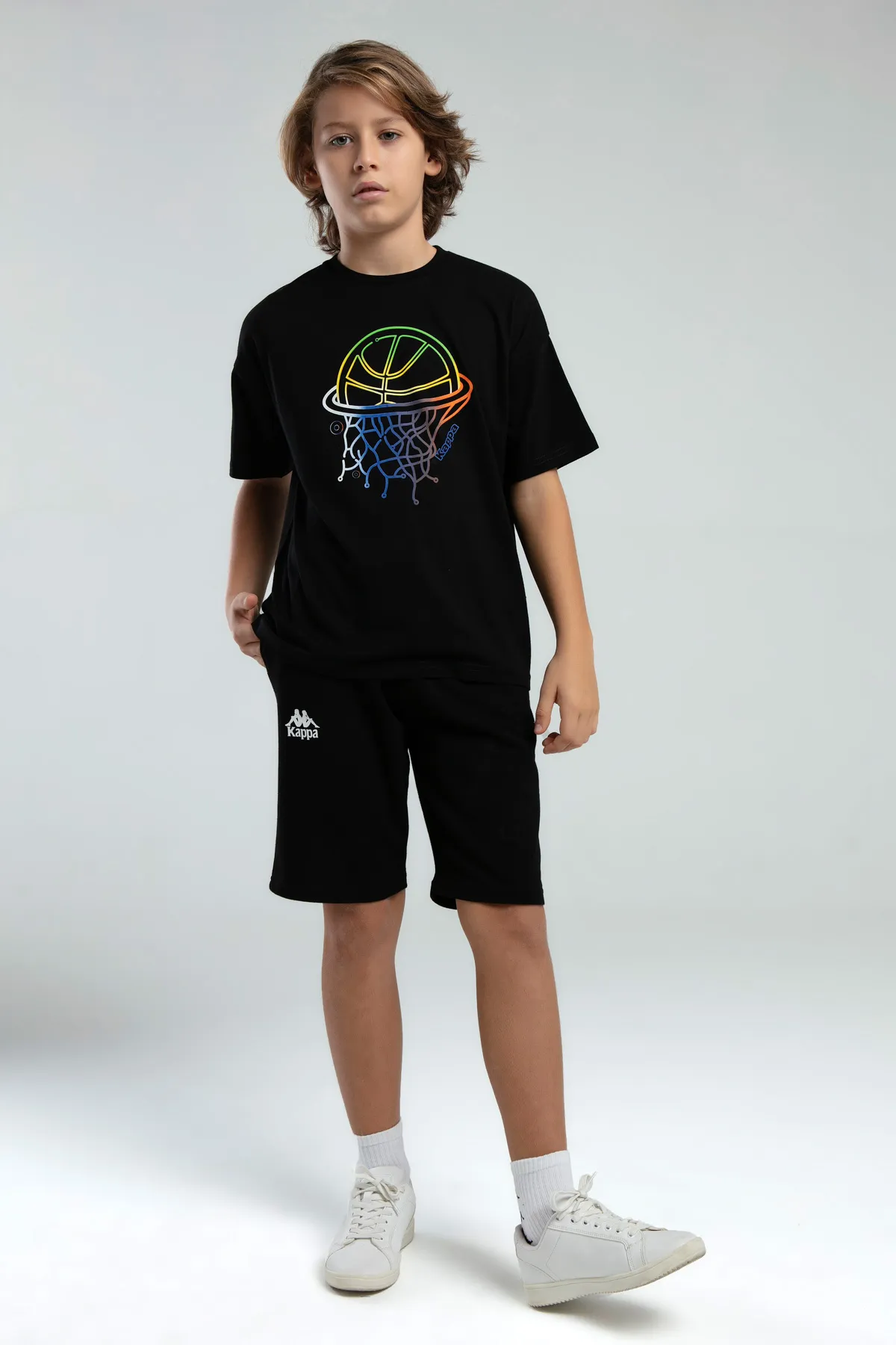 Siyah Logo Jos Erkek Çocuk Siyah Regular Fit Tişört