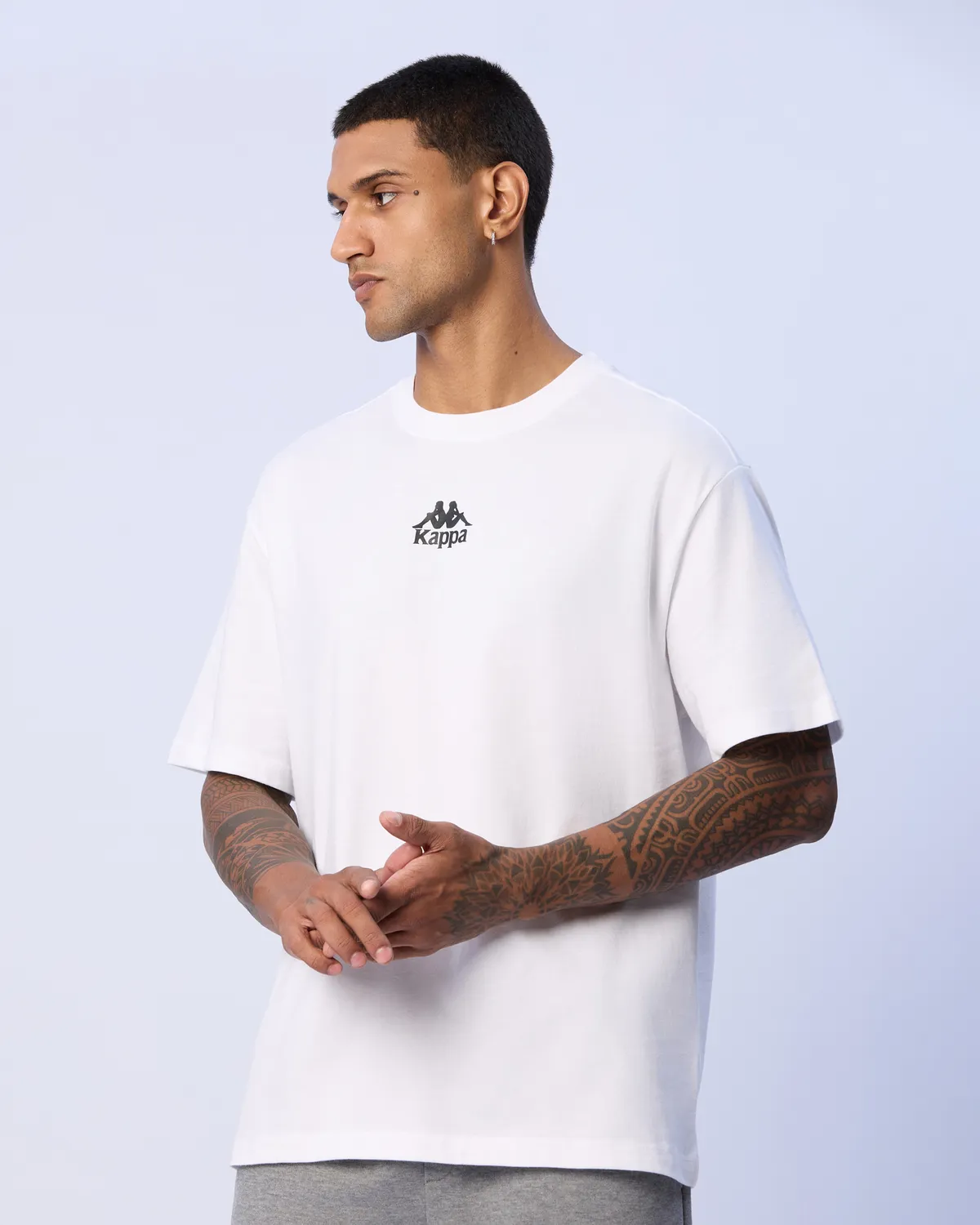 Beyaz Denis Erkek Beyaz Oversize Fit Tişört