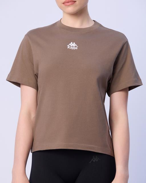 Kahverengi Lisa Kadın Kahverengi Regular Fit Tişört - KAPPA® Türkiye