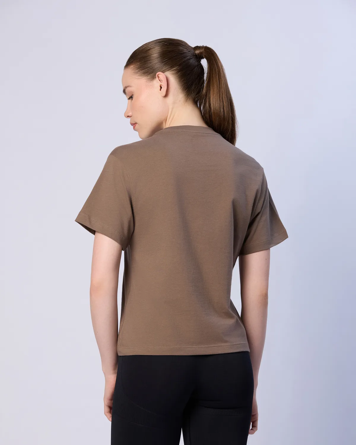 Kahverengi Lisa Kadın Kahverengi Regular Fit Tişört