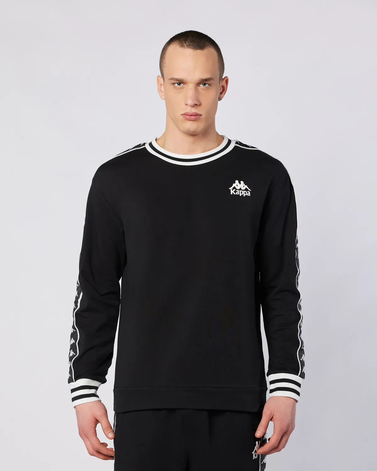 Siyah Banda Stars Sweatshirt Erkek Siyah Regular Fit Sweatshirt