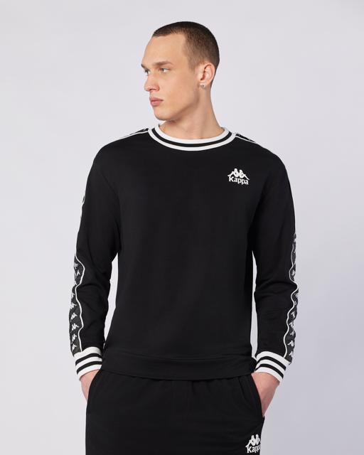Siyah Banda Stars Sweatshirt Erkek Siyah Regular Fit Sweatshirt - KAPPA® Türkiye