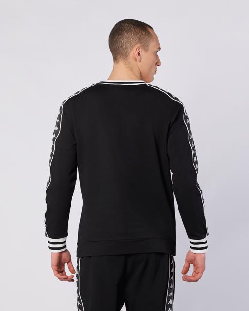 Siyah Banda Stars Sweatshirt Erkek Siyah Regular Fit Sweatshirt - KAPPA® Türkiye