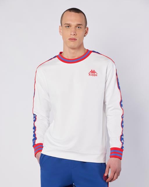 Beyaz Banda Stars Sweatshirt Erkek Beyaz Regular Fit Sweatshirt - KAPPA® Türkiye