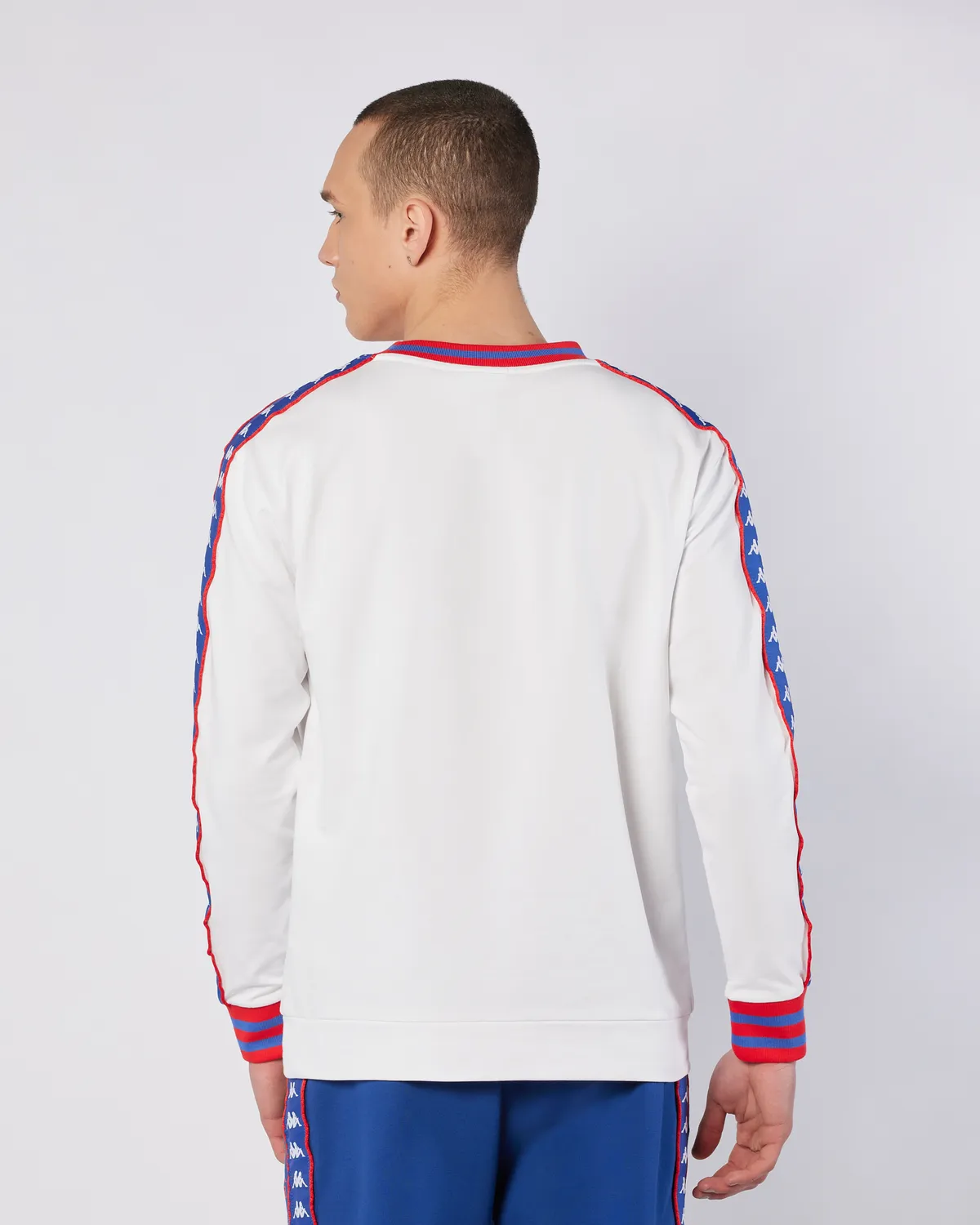 Beyaz Banda Stars Sweatshirt Erkek Beyaz Regular Fit Sweatshirt