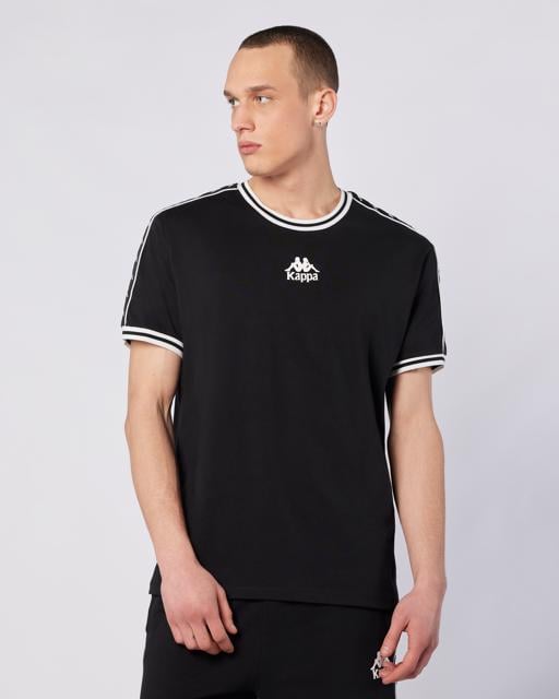 Siyah Banda Stars Tee Erkek Siyah Comfort Fit Tişört - KAPPA® Türkiye