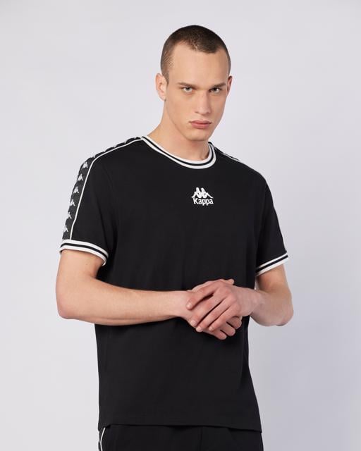 Siyah Banda Stars Tee Erkek Siyah Comfort Fit Tişört - KAPPA® Türkiye