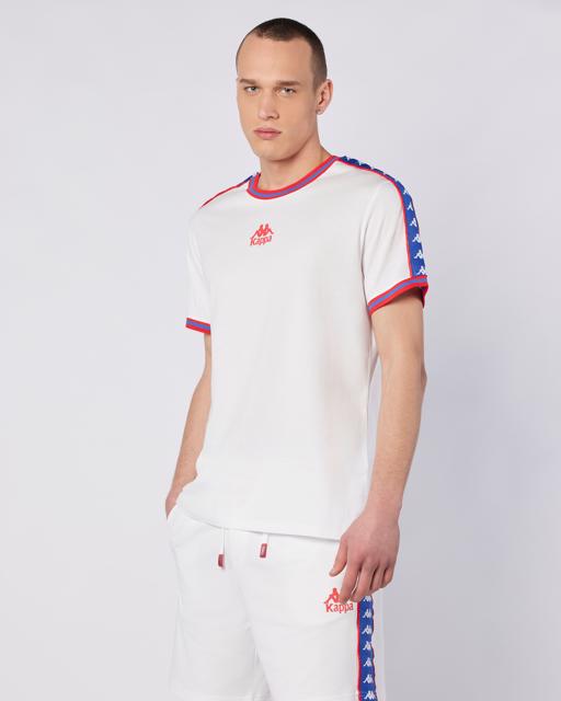 Beyaz Banda Stars Tee Erkek Beyaz Comfort Fit Tişört - KAPPA® Türkiye