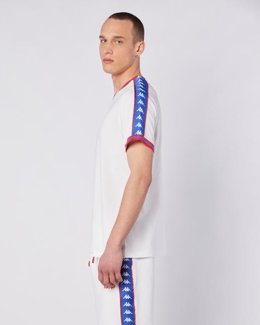 Beyaz Banda Stars Tee Erkek Beyaz Comfort Fit Tişört - KAPPA® Türkiye