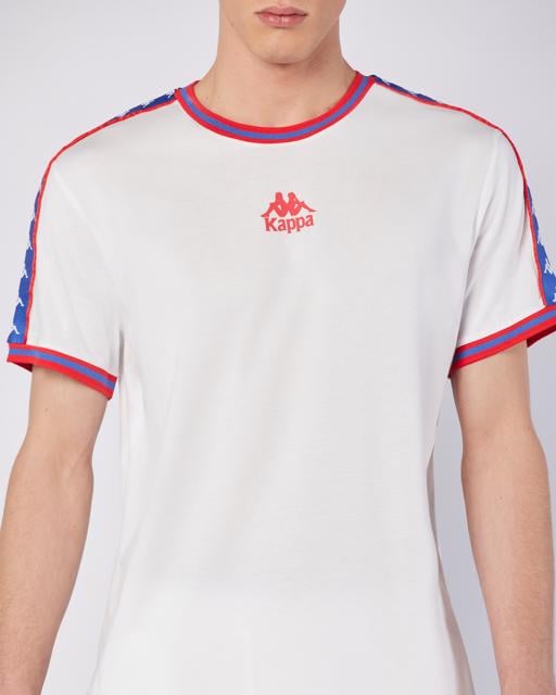 Beyaz Banda Stars Tee Erkek Beyaz Comfort Fit Tişört - KAPPA® Türkiye