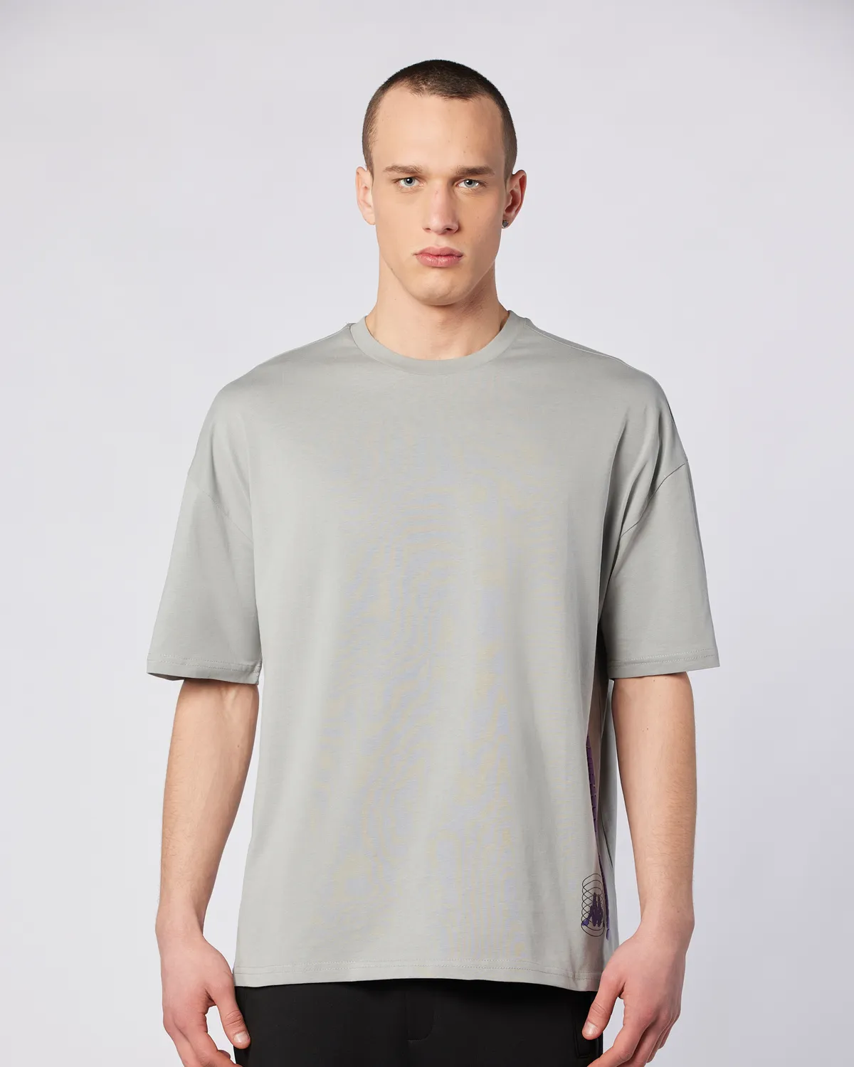 Gri Bento Tshirt Erkek Gri Regular Fit Tişört