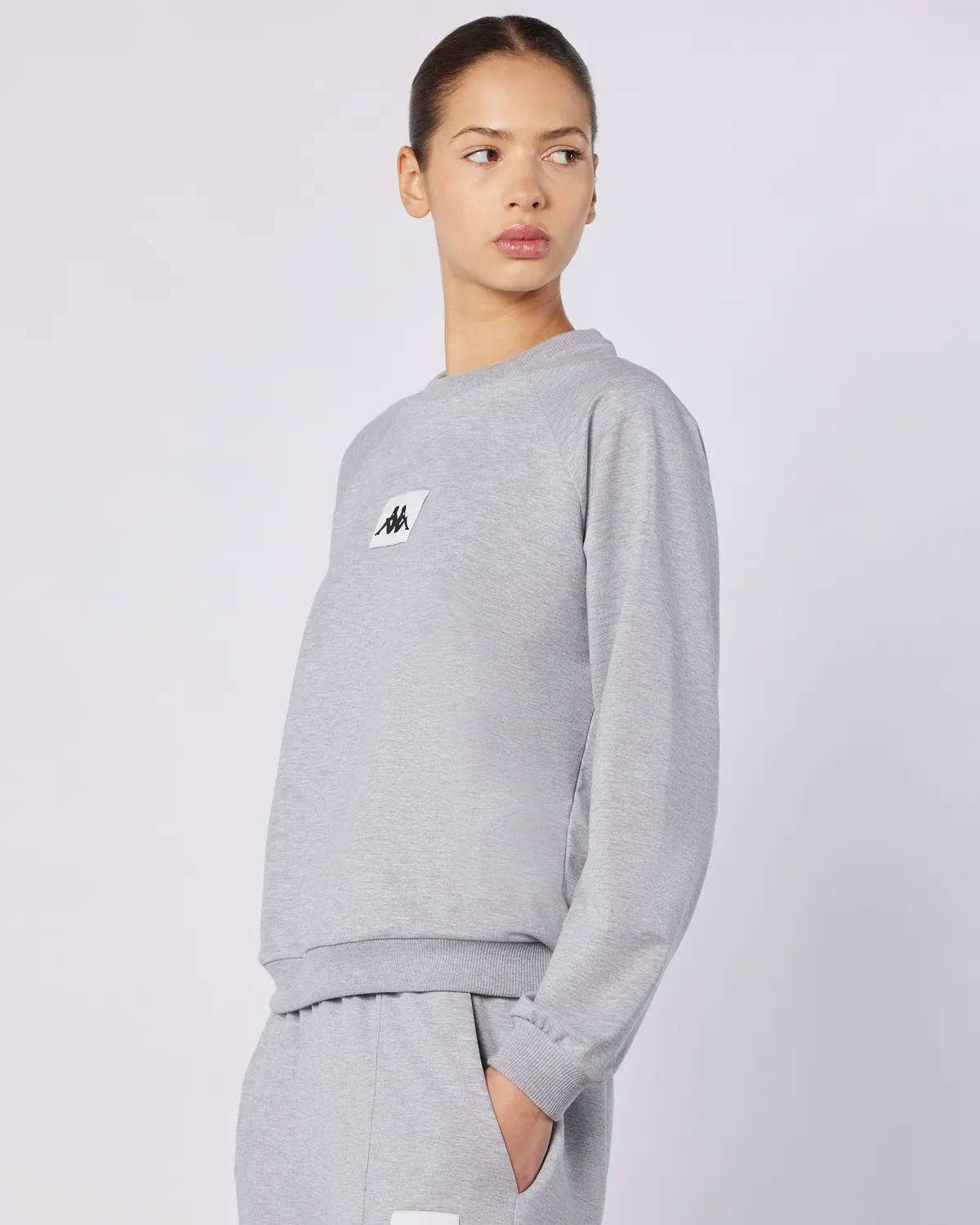 Gri Nady Sweatshirt Kadın Gri-Melanj Regular Fit Sweatshirt