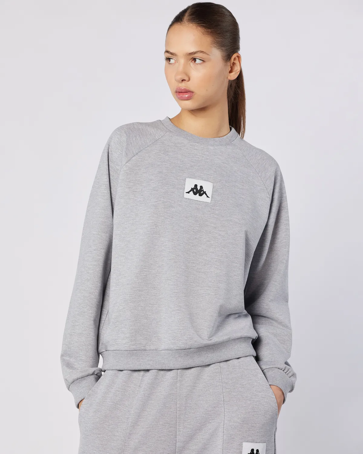 Gri Nady Sweatshirt Kadın Gri-Melanj Regular Fit Sweatshirt