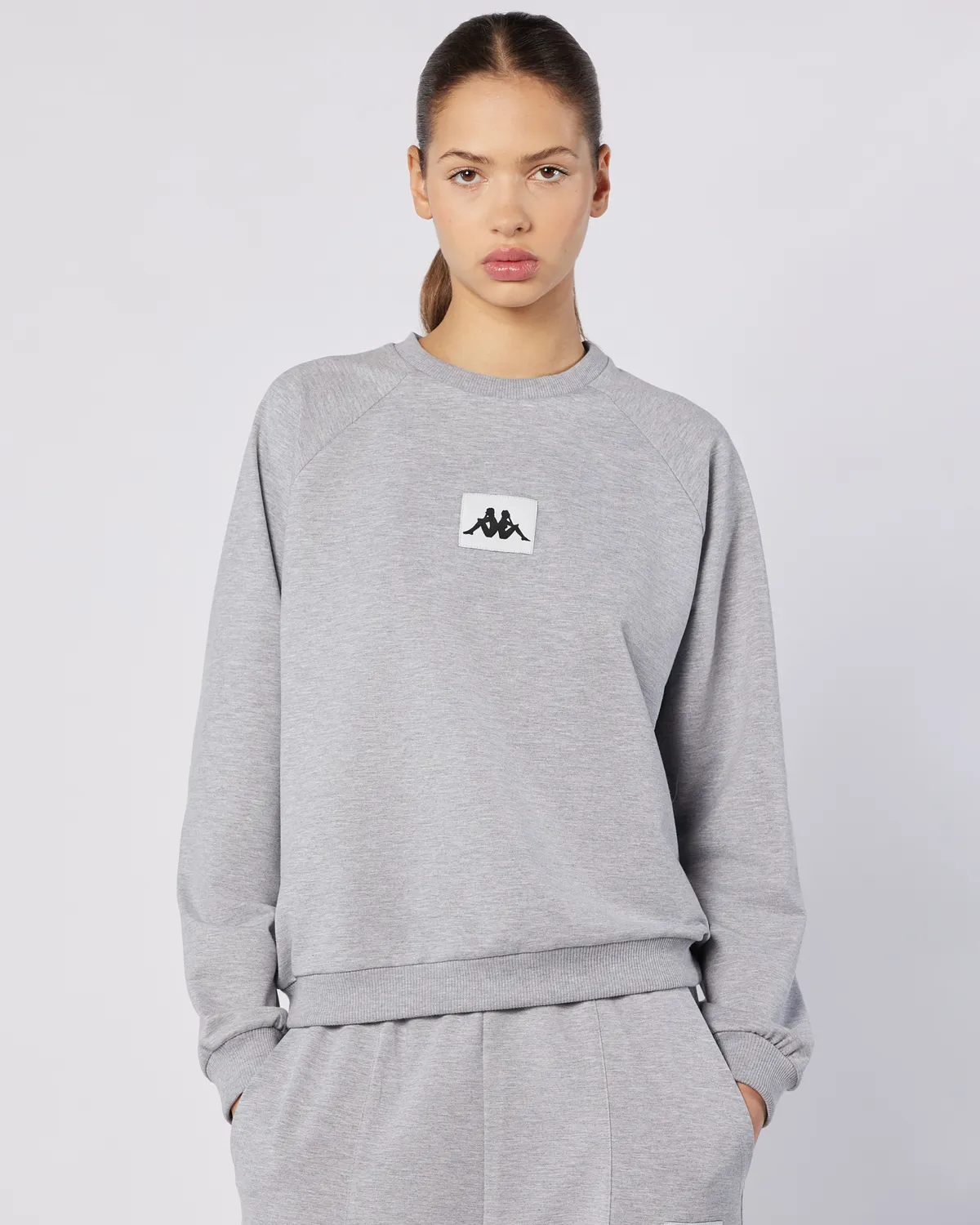 Gri Nady Sweatshirt Kadın Gri-Melanj Regular Fit Sweatshirt