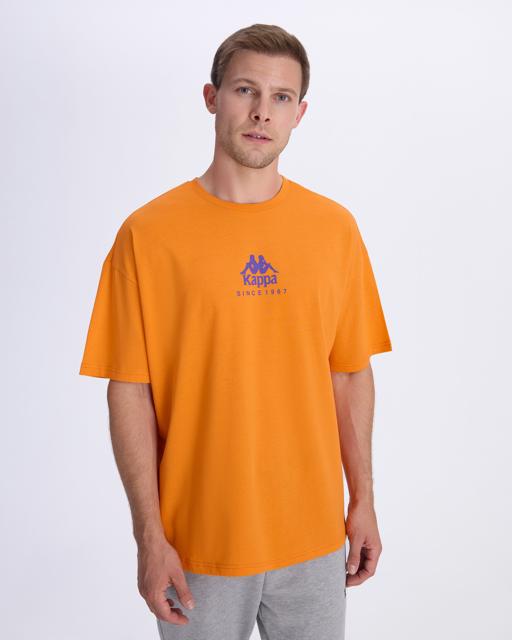 Turuncu Chibaf Tee Erkek Koyu Turuncu Oversize Fit Tişört - KAPPA® Türkiye