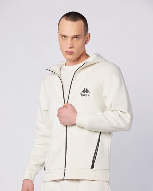 Bej Fabio Full Zip Erkek Ekru  Regular Fit Fermuarlı Eşofman Üstü - KAPPA® Türkiye