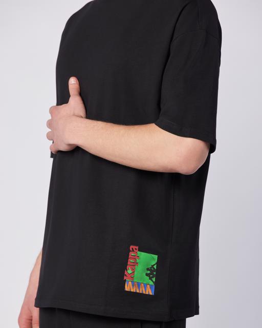 Siyah Forit Tee Erkek Siyah Comfort Fit Tişört - KAPPA® Türkiye