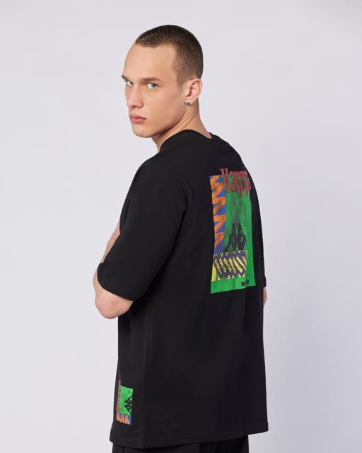 Siyah Forit Tee Erkek Siyah Comfort Fit Tişört - KAPPA® Türkiye