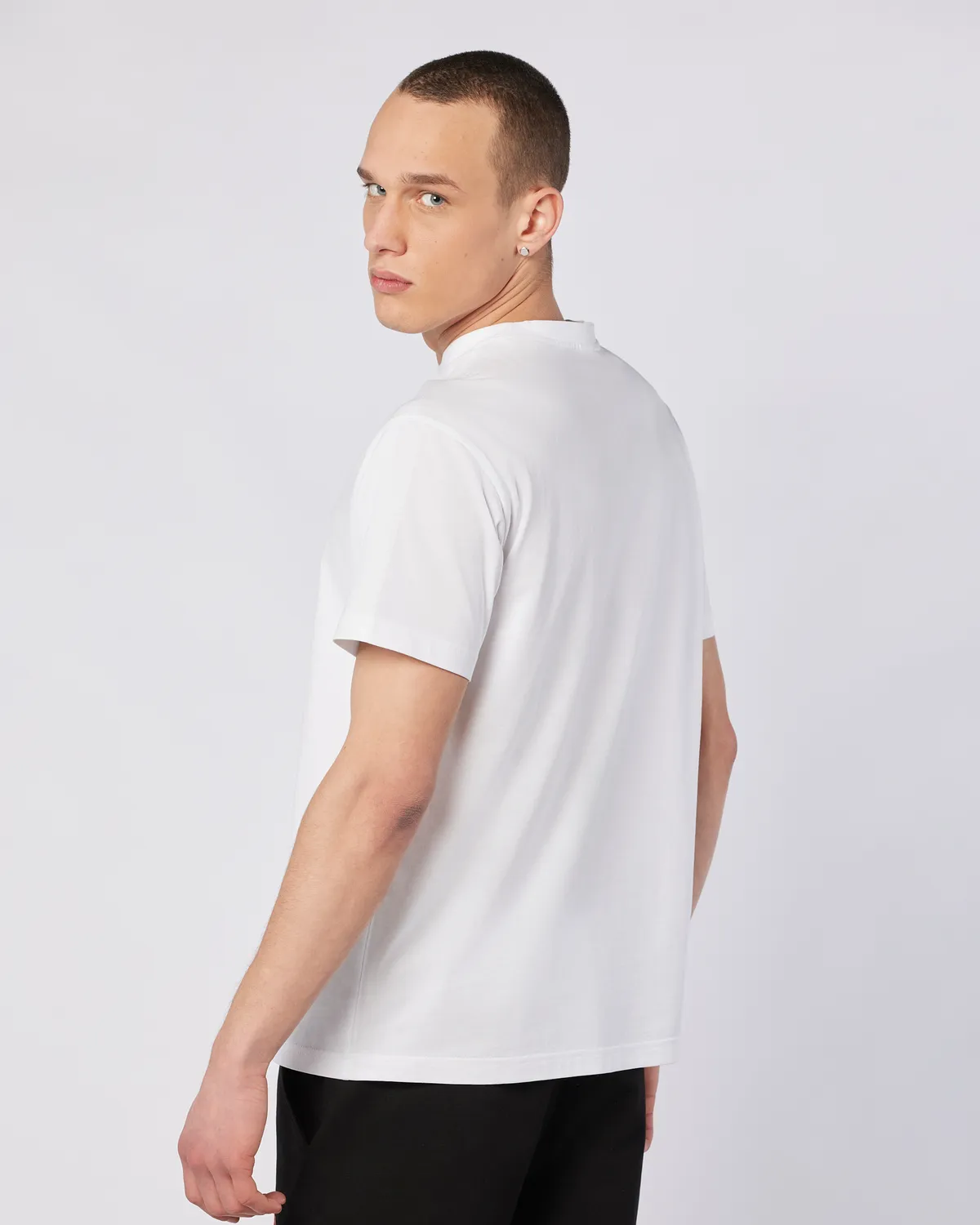 Beyaz Ostel Tee Erkek Beyaz Comfort Fit Tişört