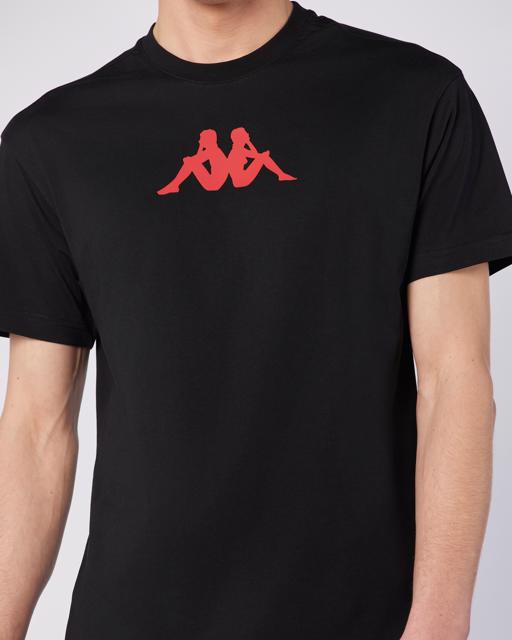 Siyah Ostel Tee Erkek Siyah Comfort Fit Tişört - KAPPA® Türkiye