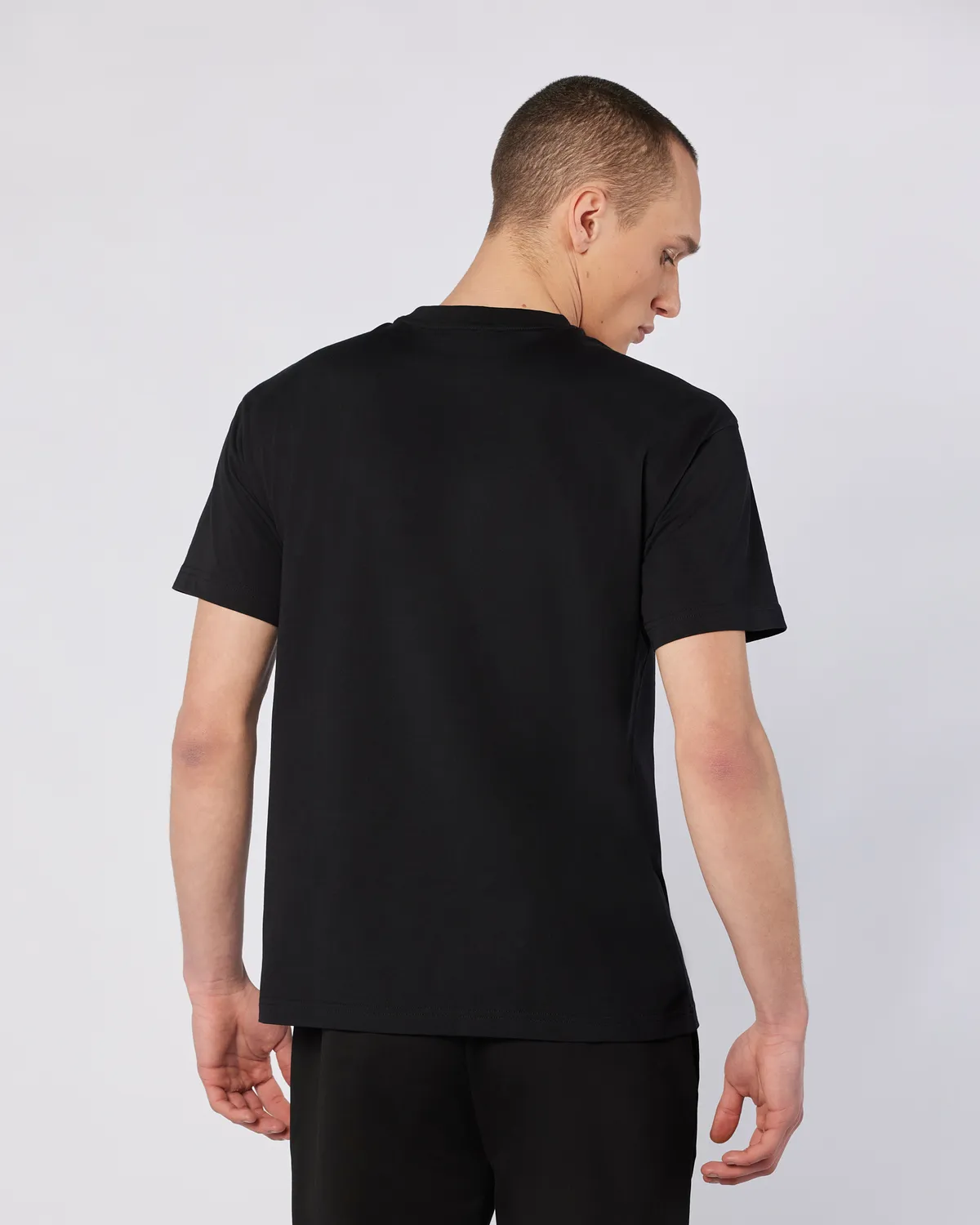 Siyah Ostel Tee Erkek Siyah Comfort Fit Tişört