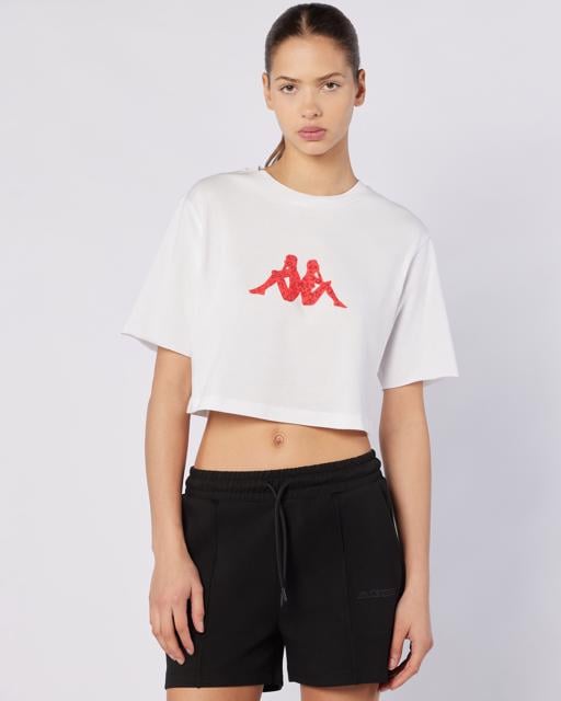 Beyaz Parte Tee Kadın Beyaz Regular Fit Tişört - KAPPA® Türkiye