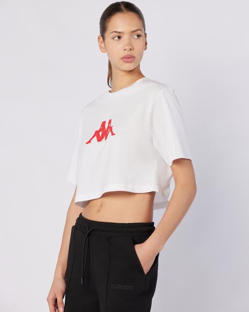 Beyaz Parte Tee Kadın Beyaz Regular Fit Tişört - KAPPA® Türkiye