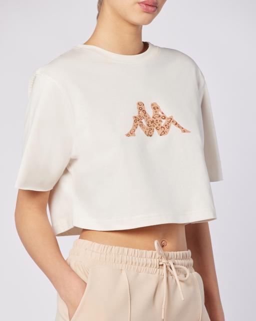 Bej Parte Tee Kadın Bej Regular Fit Tişört - KAPPA® Türkiye