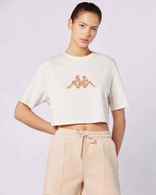 Bej Parte Tee Kadın Bej Regular Fit Tişört - KAPPA® Türkiye