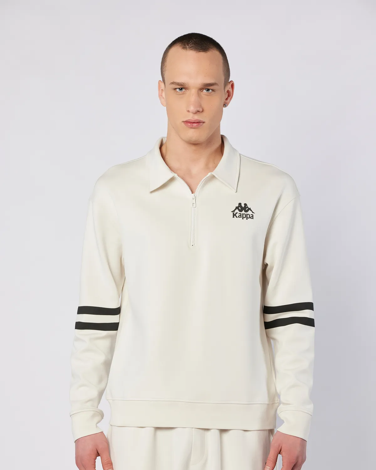 Bej Porte Sweatshirt Erkek Ekru  Regular Fit Sweatshirt