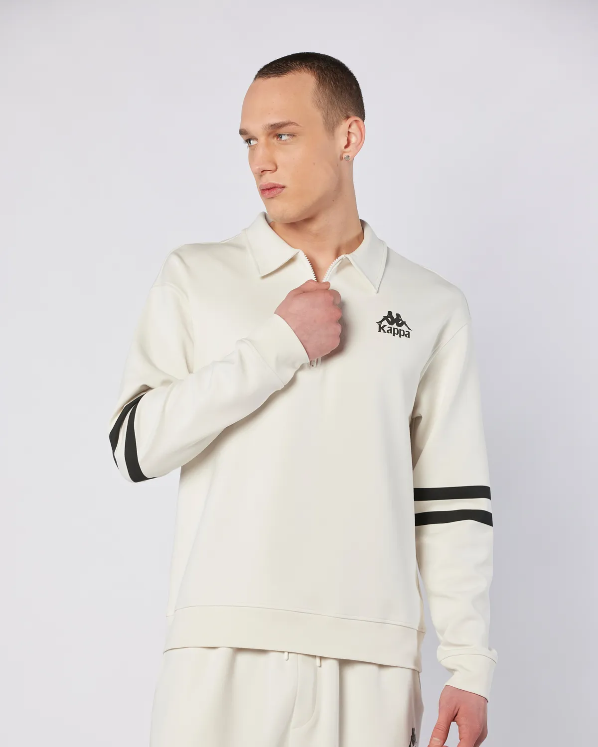 Bej Porte Sweatshirt Erkek Ekru  Regular Fit Sweatshirt