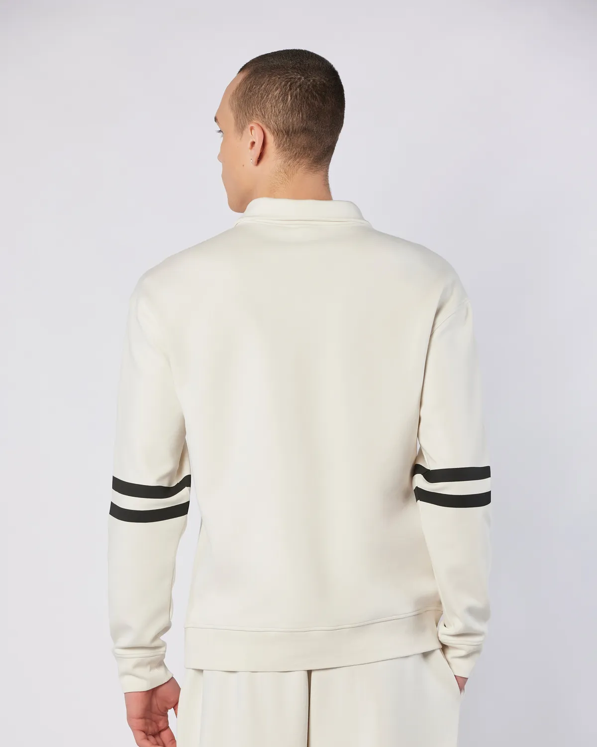 Bej Porte Sweatshirt Erkek Ekru  Regular Fit Sweatshirt