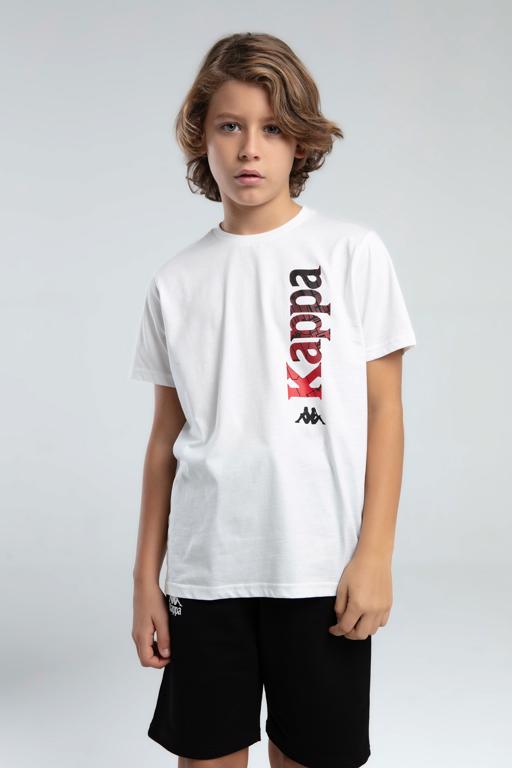 Beyaz Authentic Henry Erkek Çocuk Beyaz Regular Fit Tişört - KAPPA® Türkiye