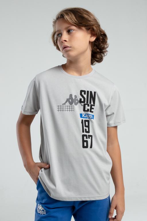 Gri Authentic Jake Erkek Çocuk Gri Regular Fit Tişört - KAPPA® Türkiye