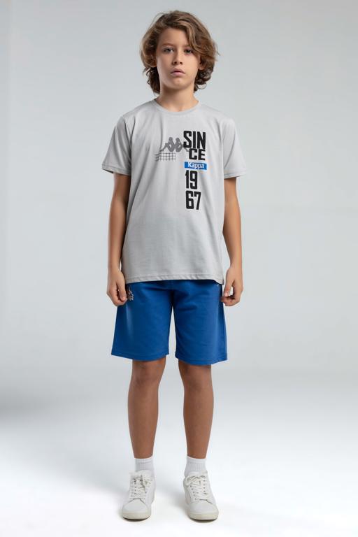 Gri Authentic Jake Erkek Çocuk Gri Regular Fit Tişört - KAPPA® Türkiye