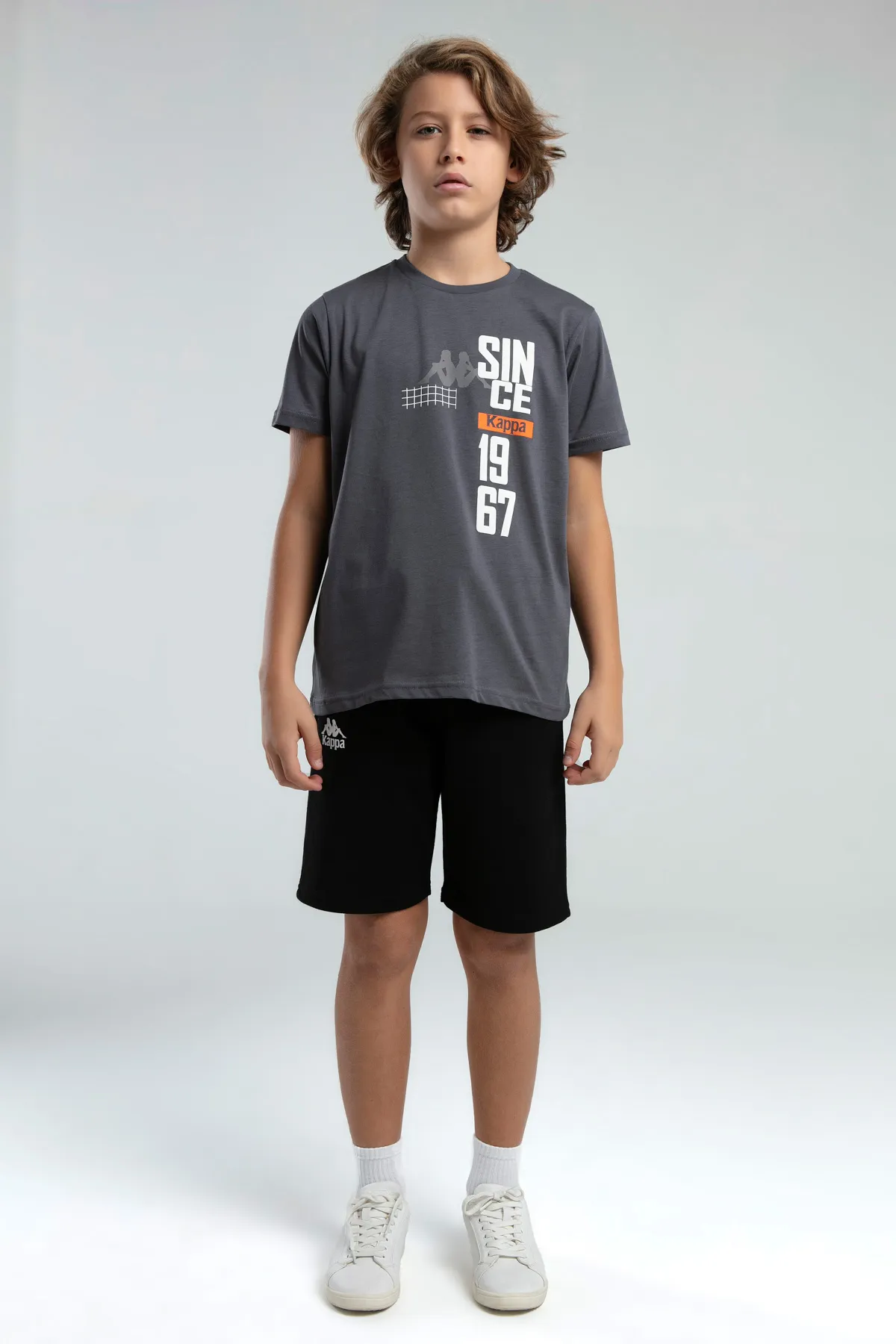 Siyah Authentic Jake Erkek Çocuk Antrasit Regular Fit Tişört